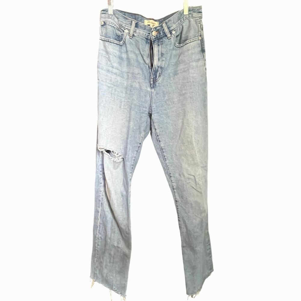 Madewell ’90s Womens Straight Jeans (Actual 30") Tall Raw Hem High Rise